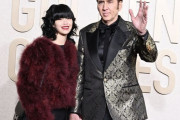 ラブラブ！ニコラス・ケイジ、日本人妻とゴールデン・グローブ賞に