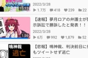 【にじさんじ】google開示まで1年8か月 プロバイダ開示に同じ期間かかるとしたら2024年1月 それから鳴神訴訟 控訴審がなかったら最速で2026年頃か？