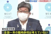 夏休み延長めぐり 文科相「一斉休校要請考えていない」
