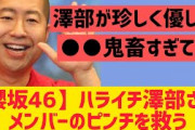 【櫻坂46】ハライチ澤部さんメンバーのピンチを救う・・・