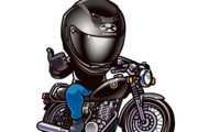 【画像】バイクのお爺ちゃん、ゼブラゾーンでコーヒー休憩