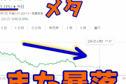 【速報】メタ株、さらに暴落　奈落の底へ