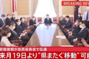 【朗報】安倍首相、県をまたぐ移動６月１９日から解禁ｷﾀ━━━━(ﾟ∀ﾟ)━━━━!!