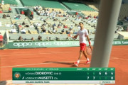 ジョコビッチがムゼッティの途中棄権により全仏ベスト8へ！！2セットダウンからの逆転！