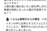 【悲報】車椅子「猫カフェに入ろうとしたらお断りされたんだけど！！！！」→即論破