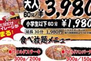 【食】いきなりステーキが一部店舗でついに“食べ放題”提供開始　他店舗への展開は「動向を見て検討します」