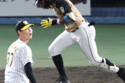 1軍でも実績のある阪神・及川は1回1失点　万波に二塁打を浴びる