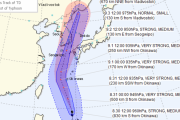 韓国気象庁「台風9号はそこまで発達せずに釜山をちょっとかすめるだけ……」→日本＆米軍「朝鮮半島にがっつり上陸して勢力もだいぶ強いぞ」