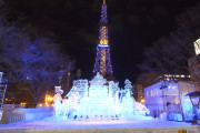 海外「冬の北海道 夜の大通り公園の美しい景色」夜の札幌を散歩してみた