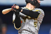 【阪神】中野　両リーグ最多４２度目マルチ　セ最多安打も視界！トップ中日・岡林と４本差