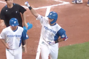 【速報】日ハム野村、脇腹直撃死球もガッツポーズで勝ち越し
