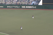 SB野村勇、セカンドが前を向いて捕球する普通のセカンドフライでタッチアップを決める