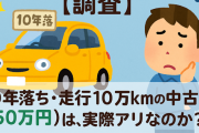 【調査】10年落ち・走行10万kmの中古車（50万円）は、実際アリなのか？
