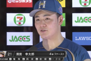 日ハム清宮、四番の重責を感じていた