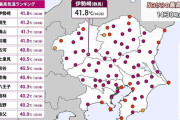 伊勢崎（群馬）で41.8℃　国内の最高気温をまたも更新　40℃超は12地点で過去最多