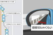 車ワイ「左折しよ」横断歩道男(あ、車だ！)小走りで渡る 横断歩道女「？」スマホ見ながら歩く