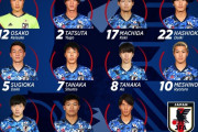 【速報】U‐23日本代表vsU-23カタール代表のスタメン発表wwwww