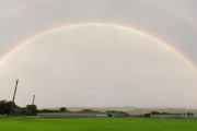【天気】福島で雷雨の後に鮮やかなダブルレインボー