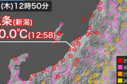 【気温】新潟県三条市で40℃を観測。9月としては統計開始以来初めて。台風9号に伴うフェーン現象で気温上昇