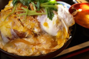 【画像】鶏肉を卵でとじれば親子丼。ならば「トンカツ」を卵でとじた丼料理は・・・