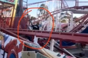 【動画】女性客がジェットコースターにはねられてしまう瞬間が記録される。