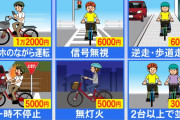 【画像】自転車の違反金ルールがヤバイと一目でわかる画像wwwwwwwww