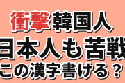 【衝撃】韓国人「日本人も書くのが難しい漢字、これか…」