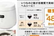 【悲報】効果を疑われてた「糖質カット炊飯器」、案の定消費者庁コラボ。景品表示法に違反する行為と認められてしまうｗｗｗｗ