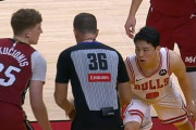 【NBA】173cmの河村勇輝がまさかのジャンプボール勝利！23cmの身長差を覆す