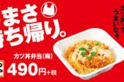 彡(ﾟ)(ﾟ)「かつやのカツ丼弁当(梅)490円＋税？どうせ肉ペラペラでまずいんやろｗ」