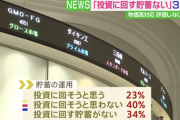 【悲報】「投資に回す貯蓄ない」34％「投資に回そうと思わない」40%
