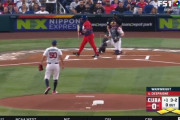 【WBC】デスパイネ、初回押し出しの四球でガッツポ！