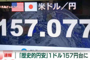 円相場が一時1ドル＝157円を突破　 34年ぶりの円安ドル高水準を更新