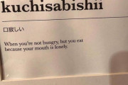 外国人「日本語には口寂しいという具体的な単語があるらしい！」