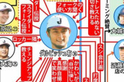 日刊スポーツさん、侍ジャパン相関図を更新