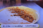 【悲報】プロ野球選手、ココイチのポークカレー(トッピング無し)を800グラム食べてしまう