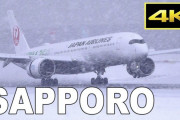 雪の新千歳空港で旅客機の離着陸を撮影した動画が話題に（海外の反応）