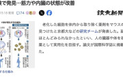 老化細胞を体から除去できる薬、京都大学などがマウス実験で発見