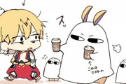 【FGO】徹夜明けの賢王ギルにコーヒーを差し入れるメジェドニトクリス！　ニトちゃん優しいね