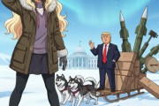 トランプ大統領「犬ぞりで防衛」　グリーンランドをやゆ