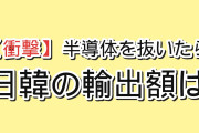 【衝撃】韓国人「日韓の輸出額から半導体を抜いてみた結果…」