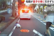 【動画】息子さん、車内の犬のリードを母親が持ったままドア締め発進　母親が数百m引きずられ後続車が慌てて停車させる