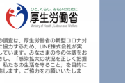 厚生労働省からLINEきた奴ｗｗｗｗ