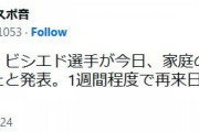 中日・ビシエド、家庭の事情により一時帰国