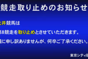 大井競馬８Rが発送遅れ→レース取り止めに