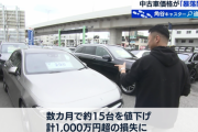 【朗報】中古車業者さん、中古車バブル崩壊で「損切り」モードに入った模様