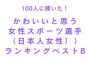 かわいいと思う女性スポーツ選手（日本人女性）ランキングベスト8【100人へのアンケート調査】