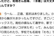 爆胸グラビアアイドル、高校時代に駅で「いつもの胸の大きいコが来たぞ」と言われジロジロ見られていた （※画像あり）