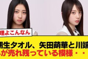 【速報】6期生タオル、矢田萌華と川端のみが売れ残っている模様・・・【乃木坂46】