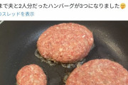 フェミさん、ハンバーグを3つ焼いているだけのツイートに発狂